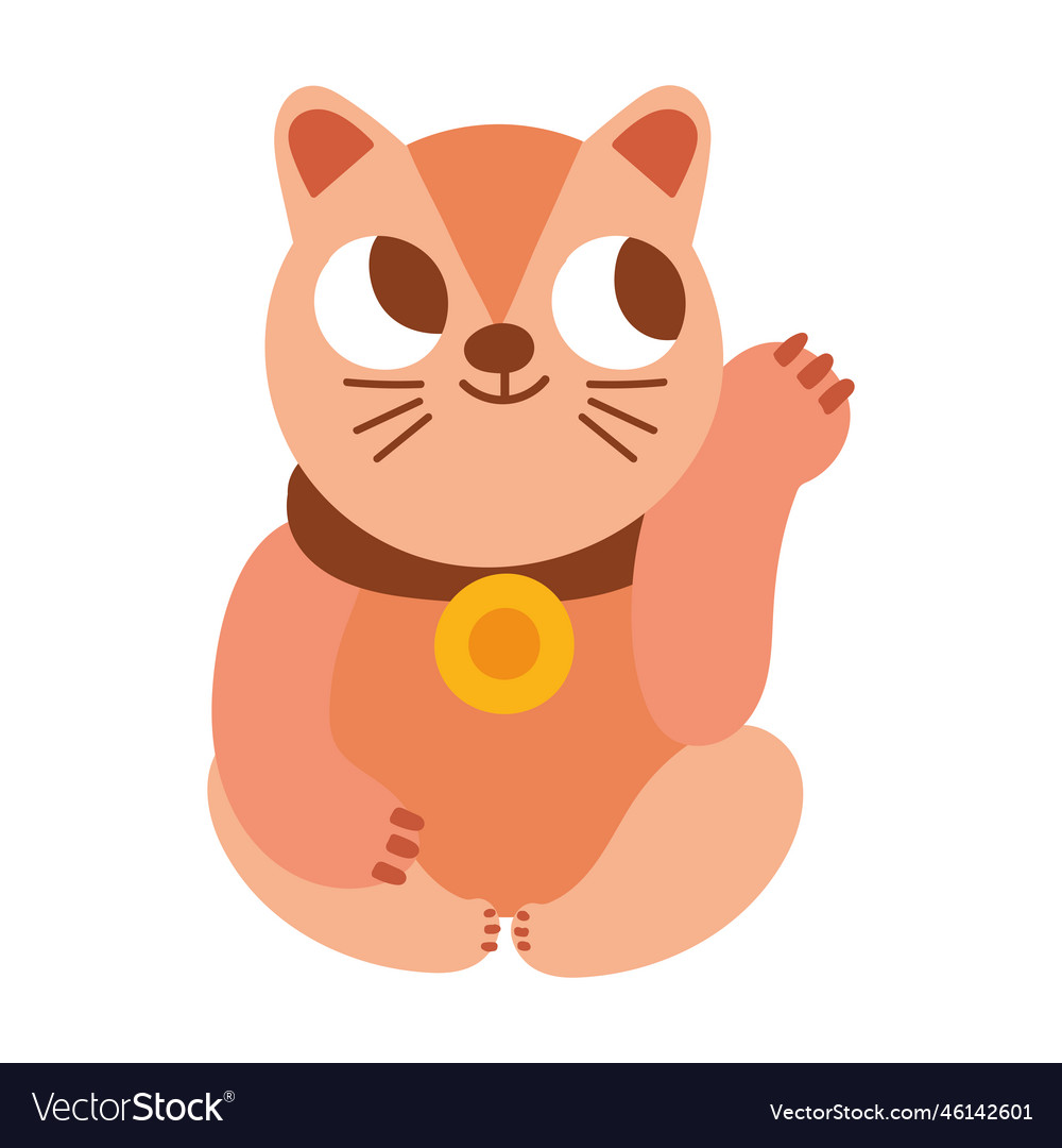 Japanese Maneki Neko Royalty Free Vector Image 7852