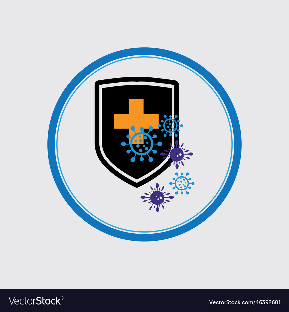 Virus protection logo images design Royalty Free Vector