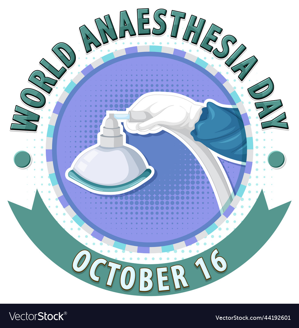 World anaesthesia day logo design