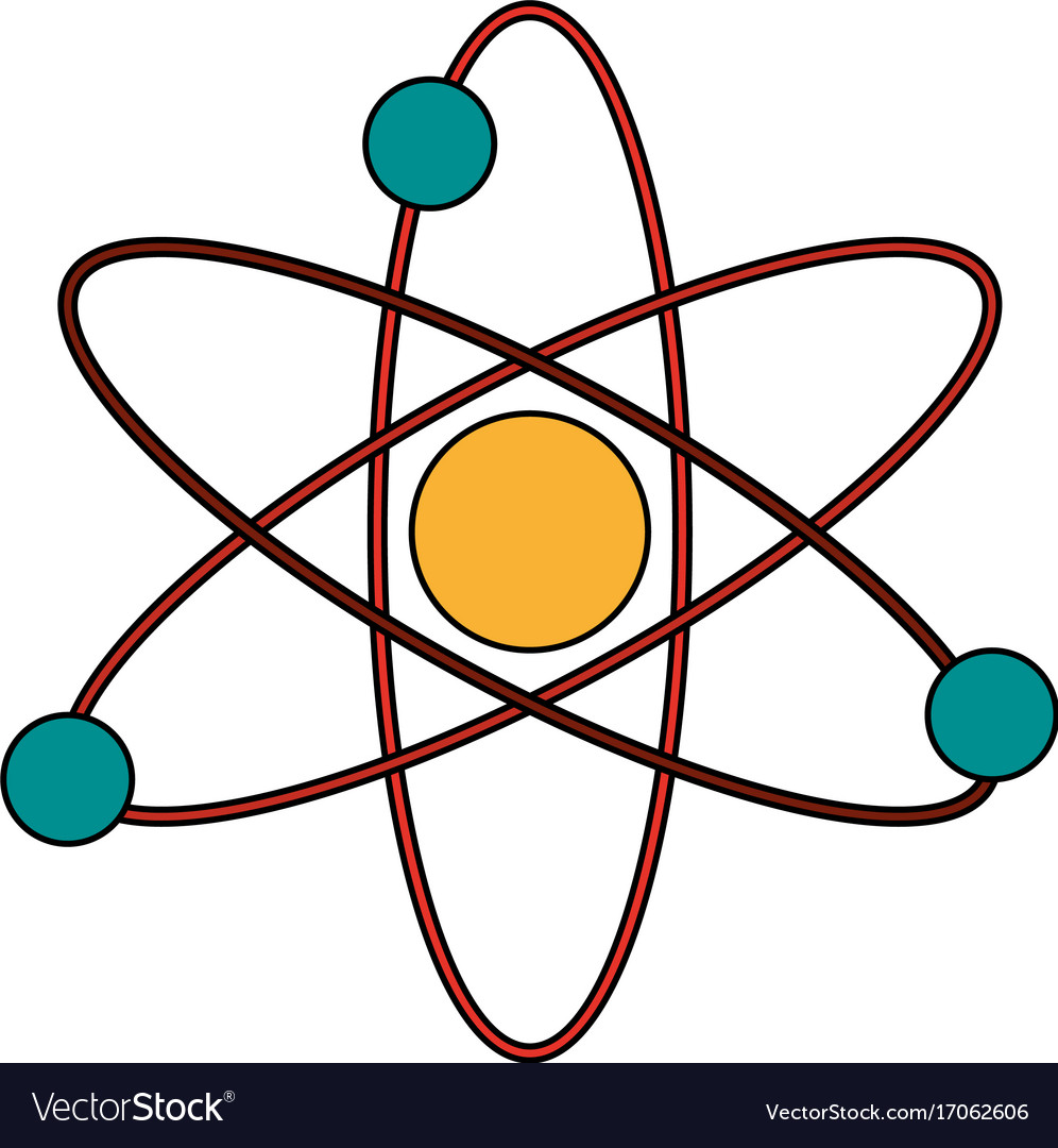 Atom representation icon image Royalty Free Vector Image