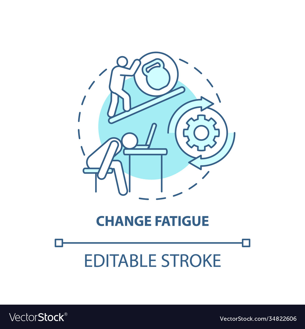 Change fatigue concept icon Royalty Free Vector Image