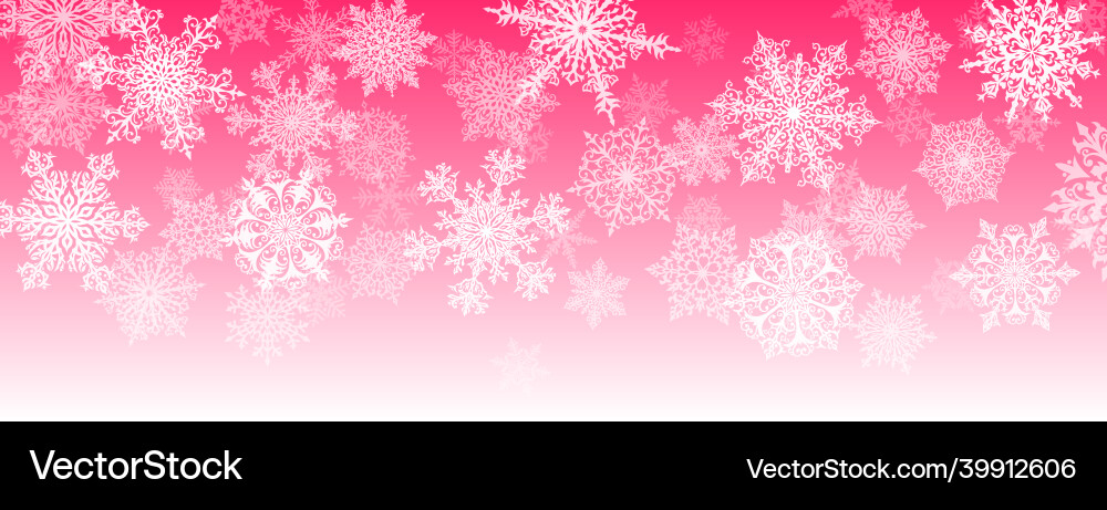 Christmas background of complex snowflakes Vector Image