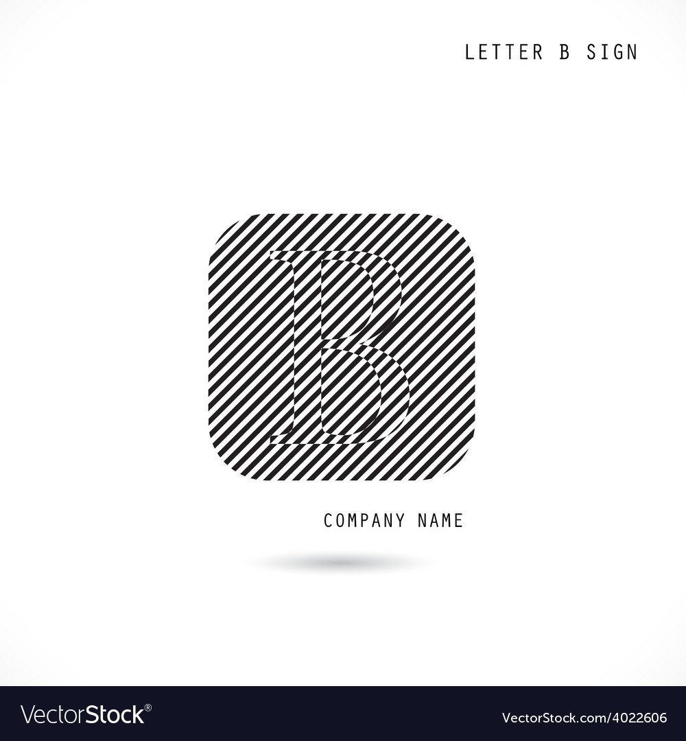 Creative letter b icon abstract logo design