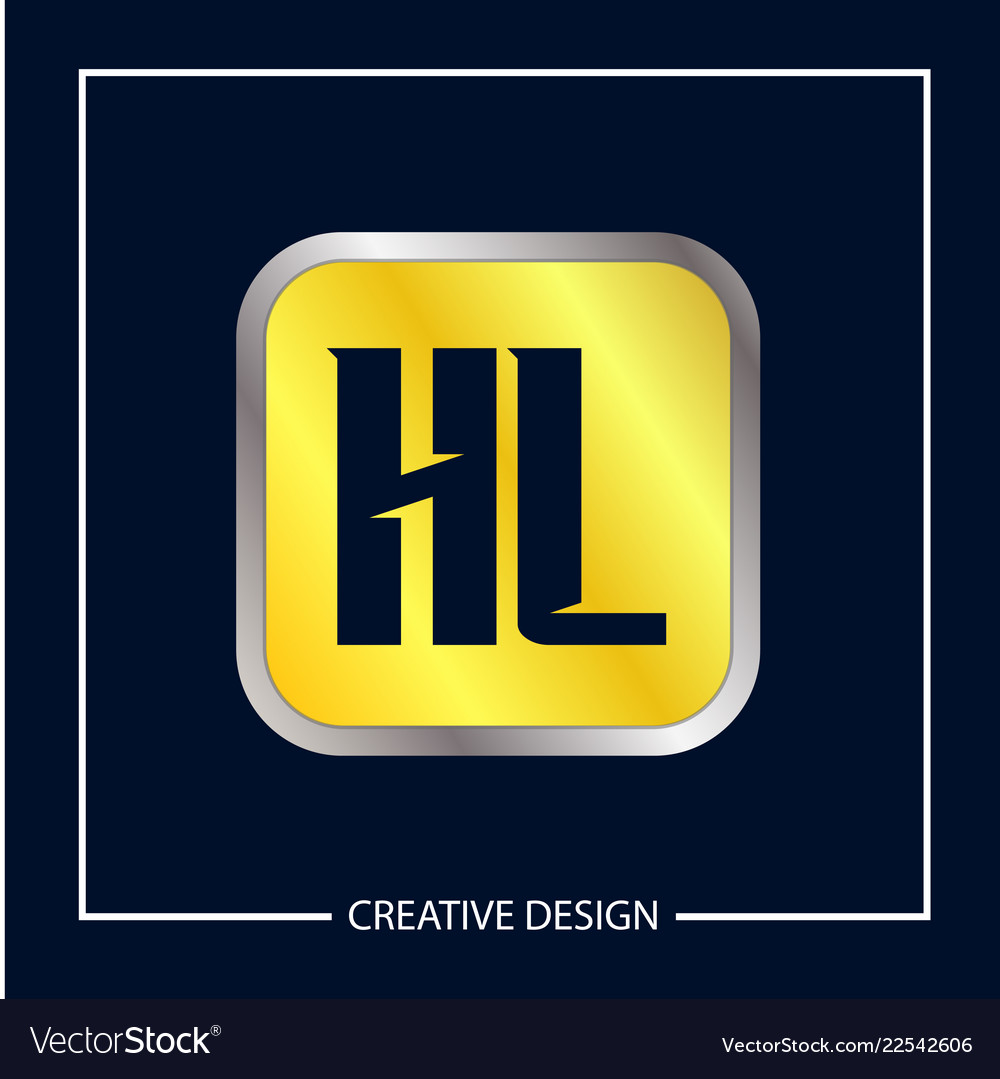 Initial letter hl logo template design Royalty Free Vector