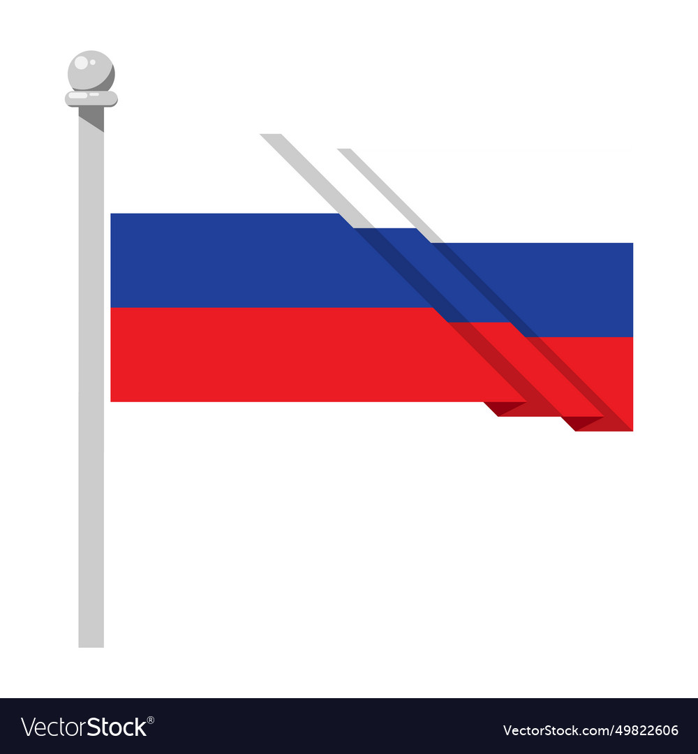 National flag of russia in flat style isolated Vector Image