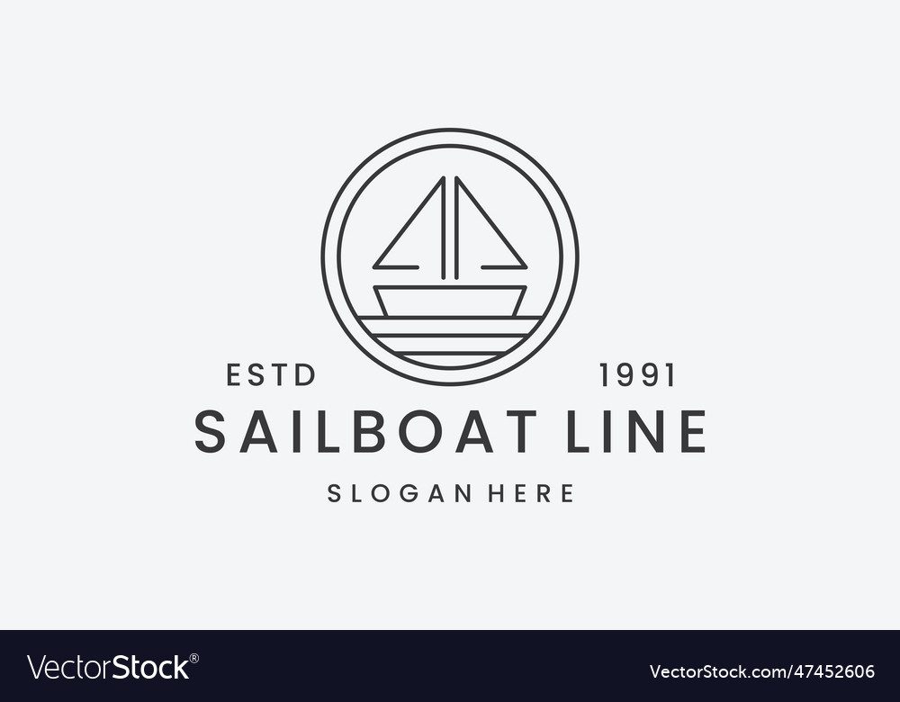 Sailboat Royalty Free Vector Image VectorStock Sailboat Vector 47452606