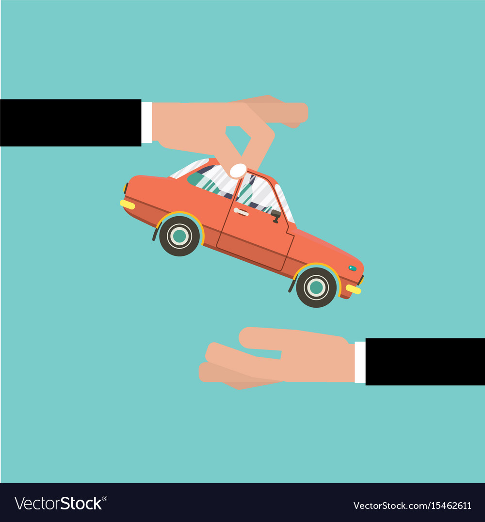 car for vehicle sales agreement royalty free vector image