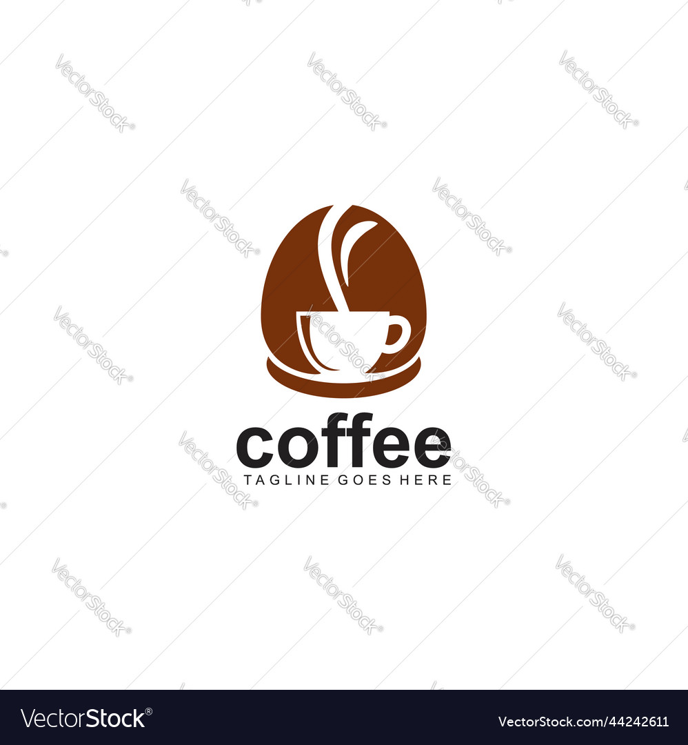 Coffee cup company logo Royalty Free Vector Image