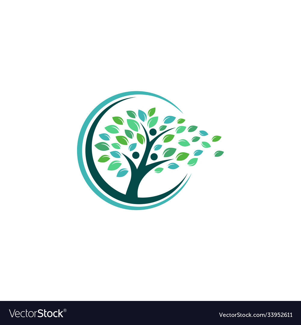 Family tree logo template icon design Royalty Free Vector