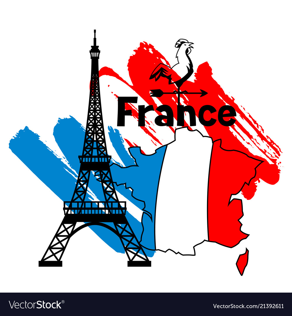 France Background Design Royalty Free Vector Image