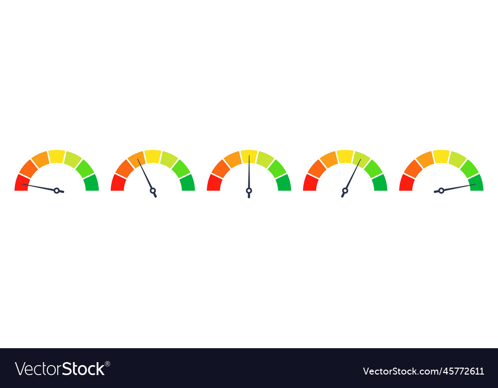 Level indicator icon speedometer scale dial gauge Vector Image