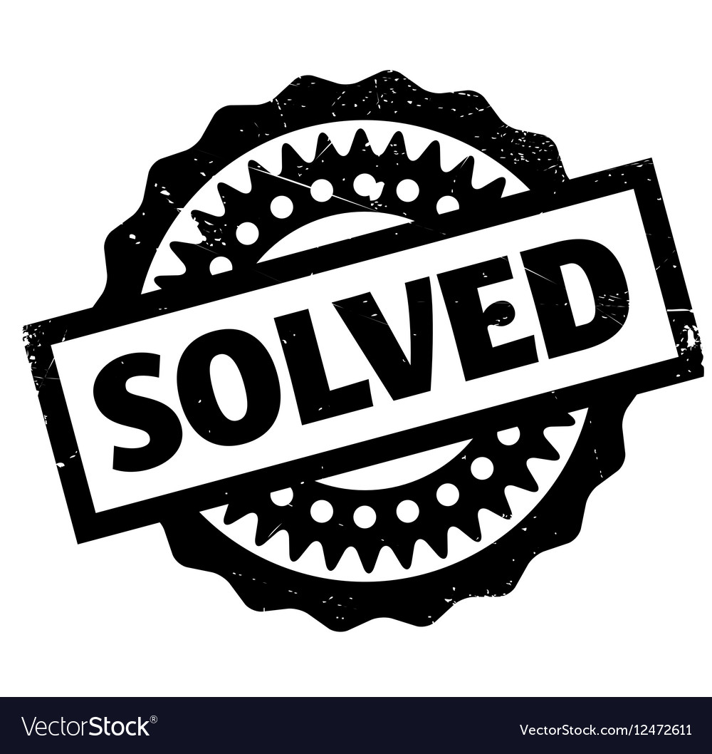 Solved rubber stamp Royalty Free Vector Image - VectorStock