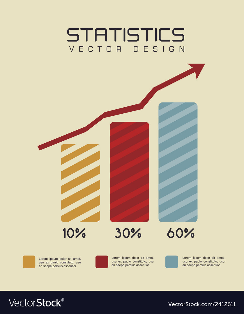 Statistics design over beige background