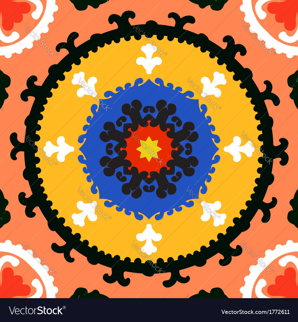 Suzani pattern with bold ornament