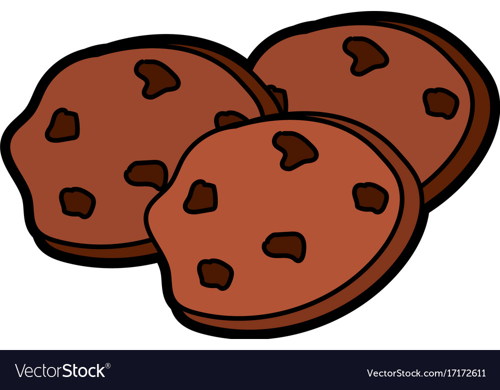 Tasty chocolate cookies and snack food