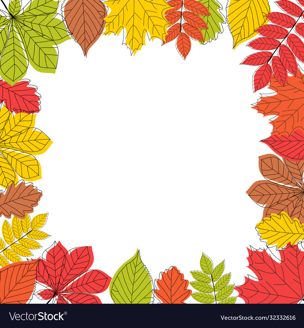 Abstract autumn leaves background Royalty Free Vector Image