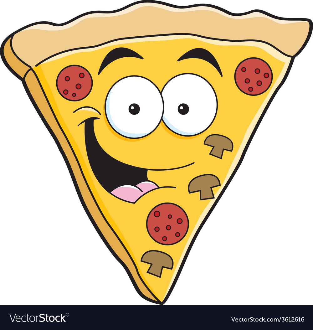 Cartoon slice of pizza Royalty Free Vector Image