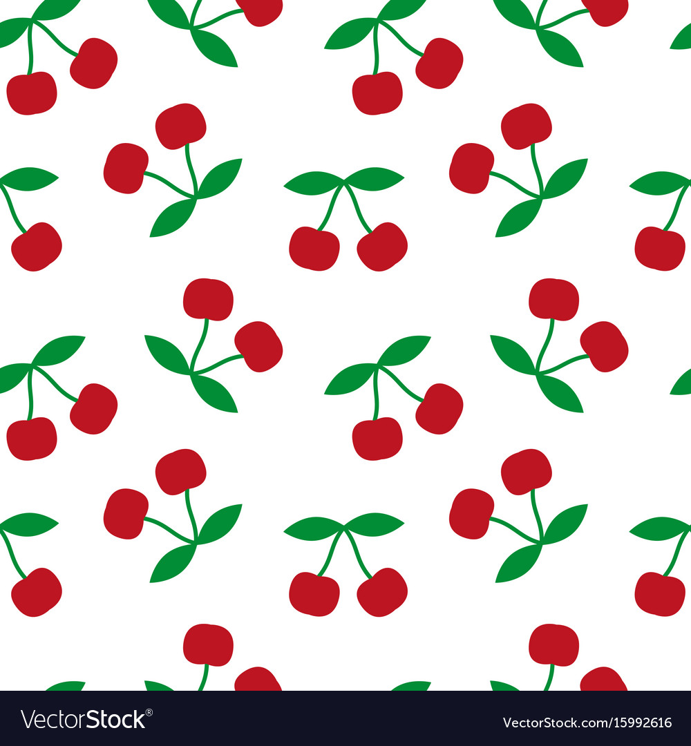 Cherry seamless texture Royalty Free Vector Image