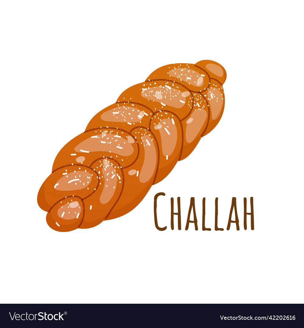 Traditional sabbath bread challah Royalty Free Vector Image