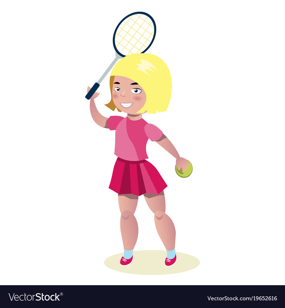 Young beautiful girl - tennis player