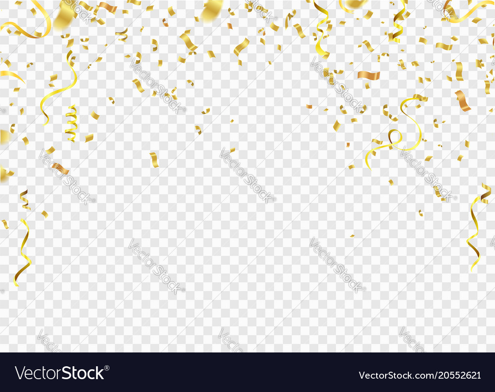 celebration background template with confetti and vector image