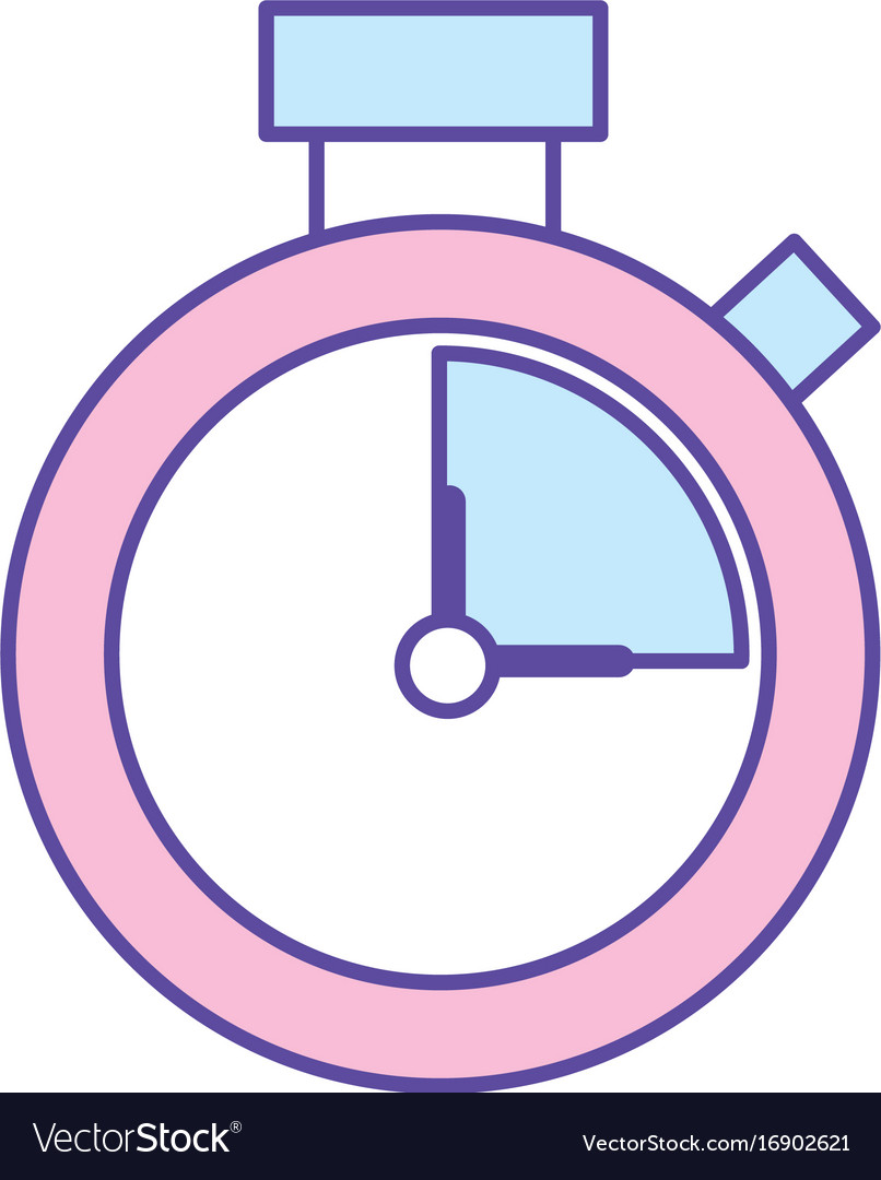 Clock alarm to know the hour time Royalty Free Vector Image