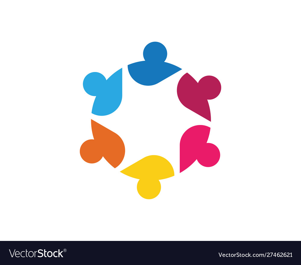 Community social icon design template Royalty Free Vector