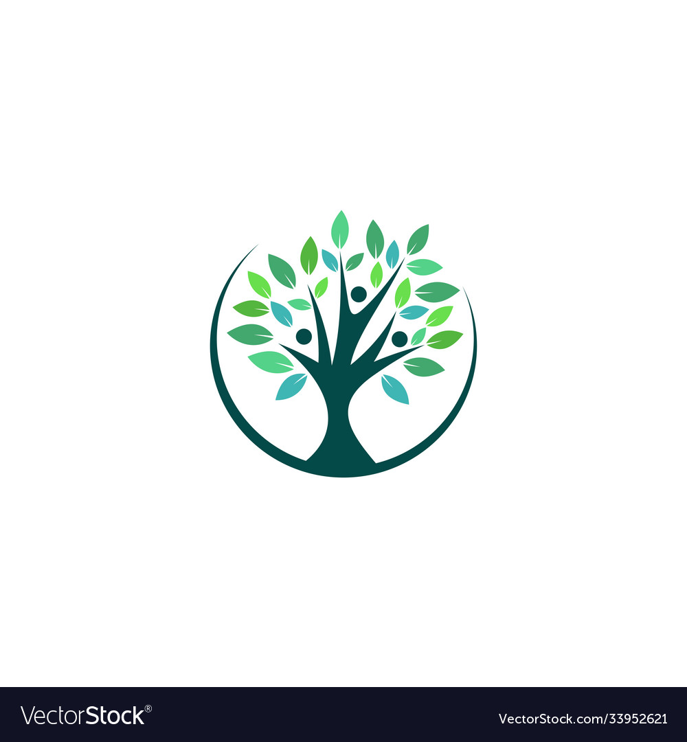 Family tree logo template icon design Royalty Free Vector