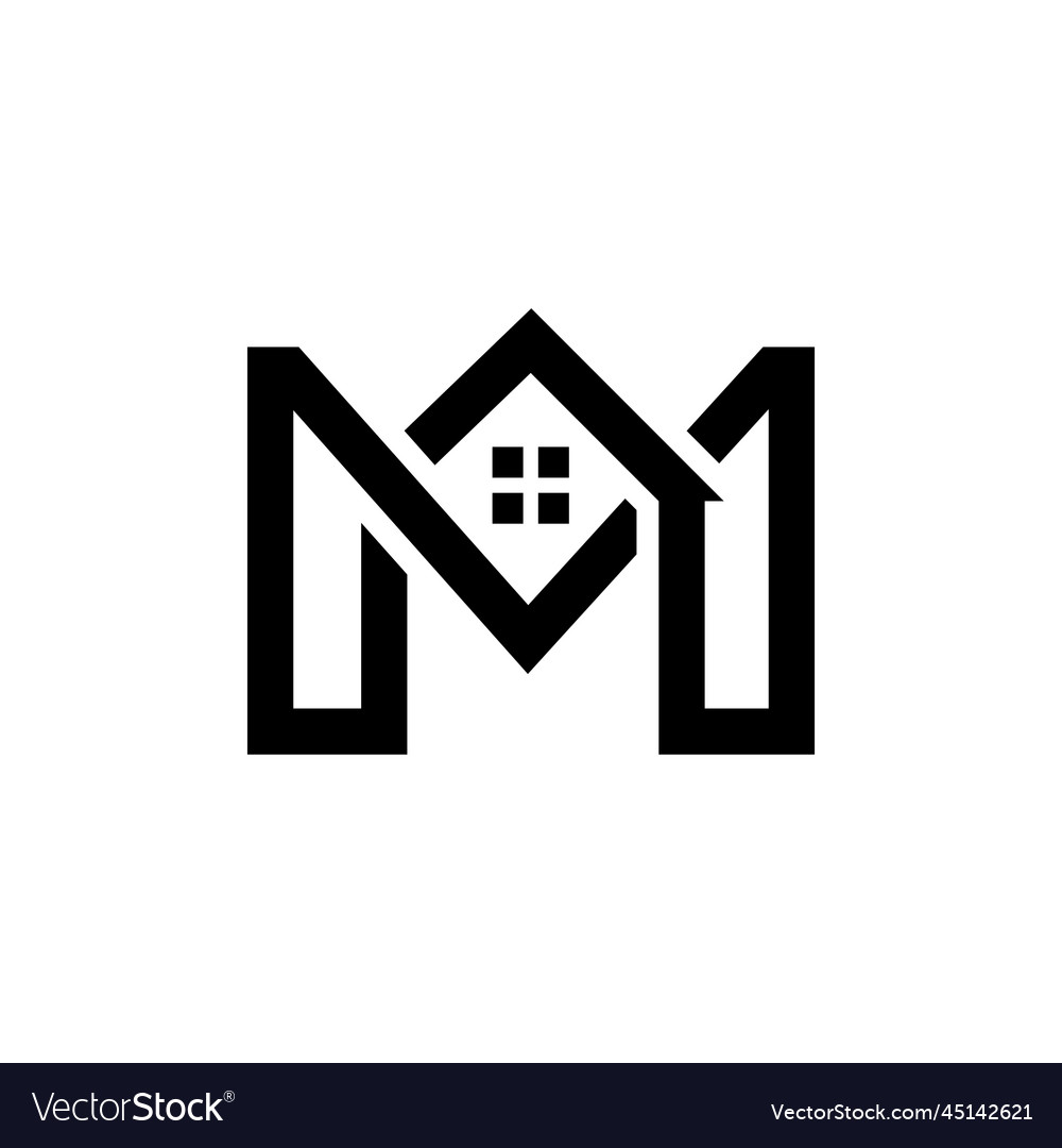 M-home-logo Royalty Free Vector Image - VectorStock