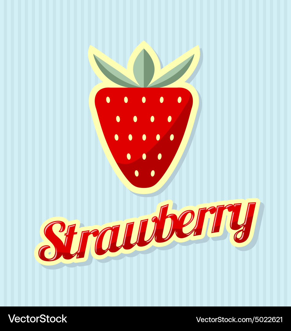 Retro strawberry Royalty Free Vector Image - VectorStock