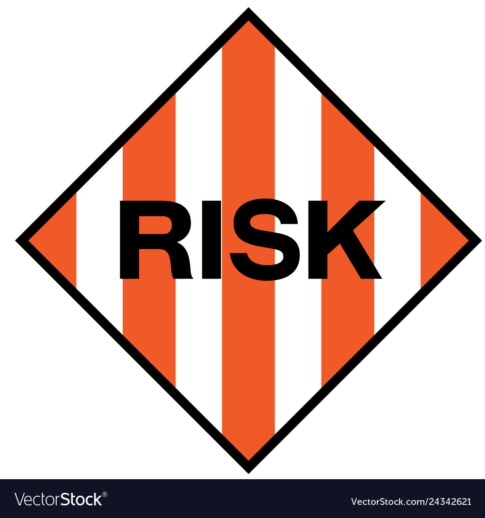 Risk warning sign Royalty Free Vector Image - VectorStock