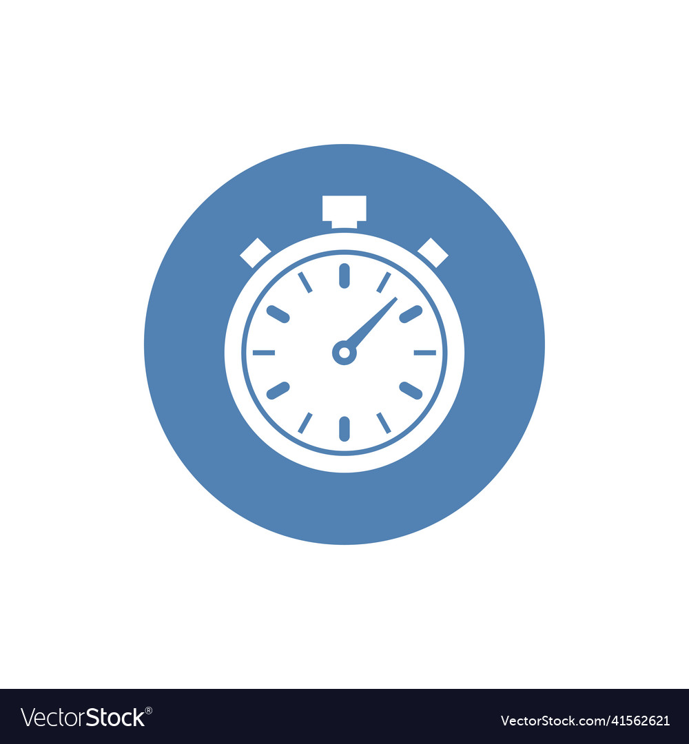 Stopwatch icon flat icon for apps and websites Vector Image
