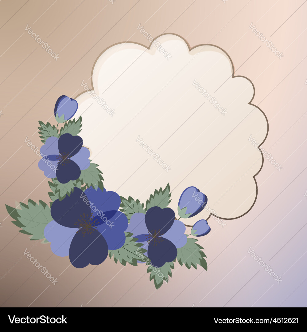 Template Card With Spring Flowers Royalty Free Vector Image