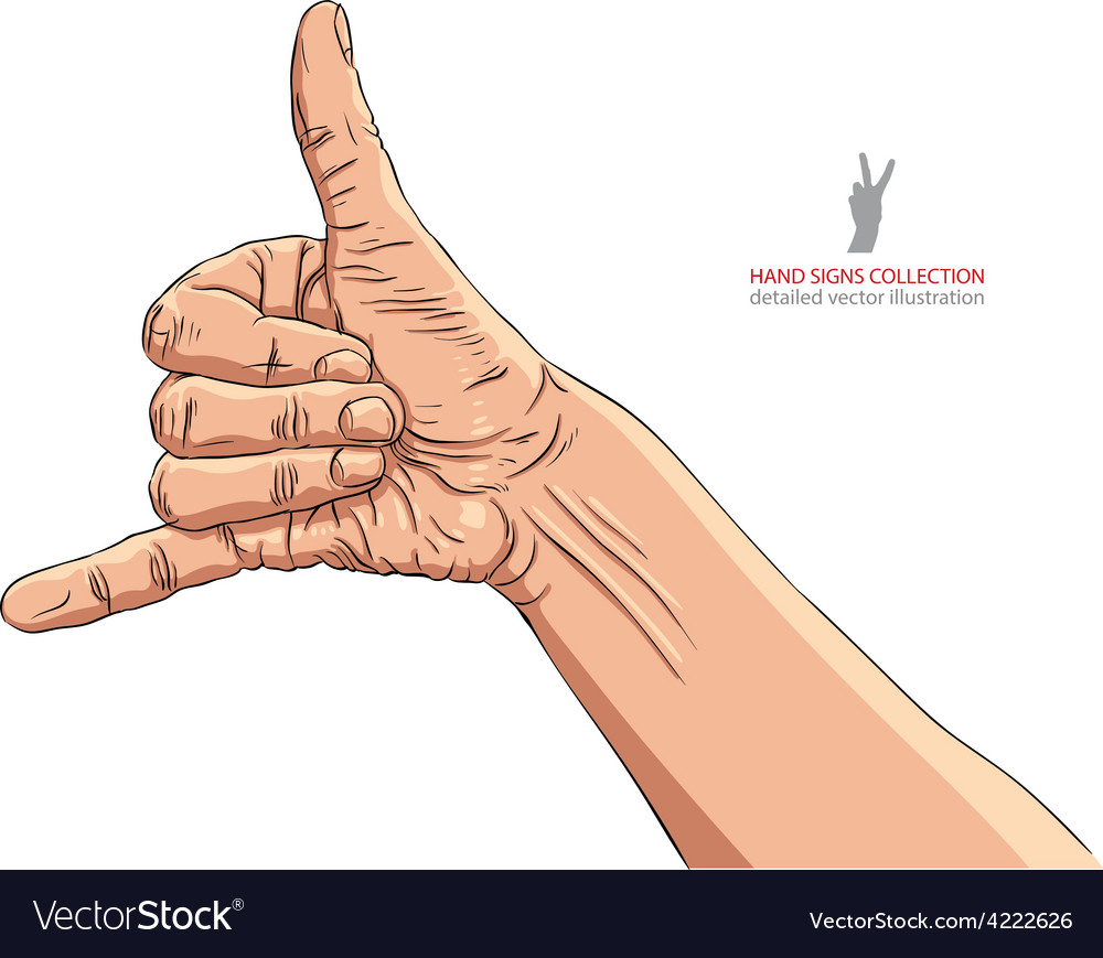 wallpapers Call Me Hand Signal vectorstock