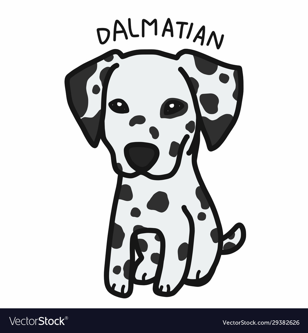 Dalmatian Dog Cartoon Royalty Free Vector Image