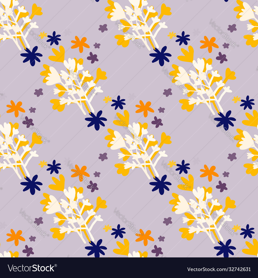 Bright spring seamless pattern with orange Vector Image