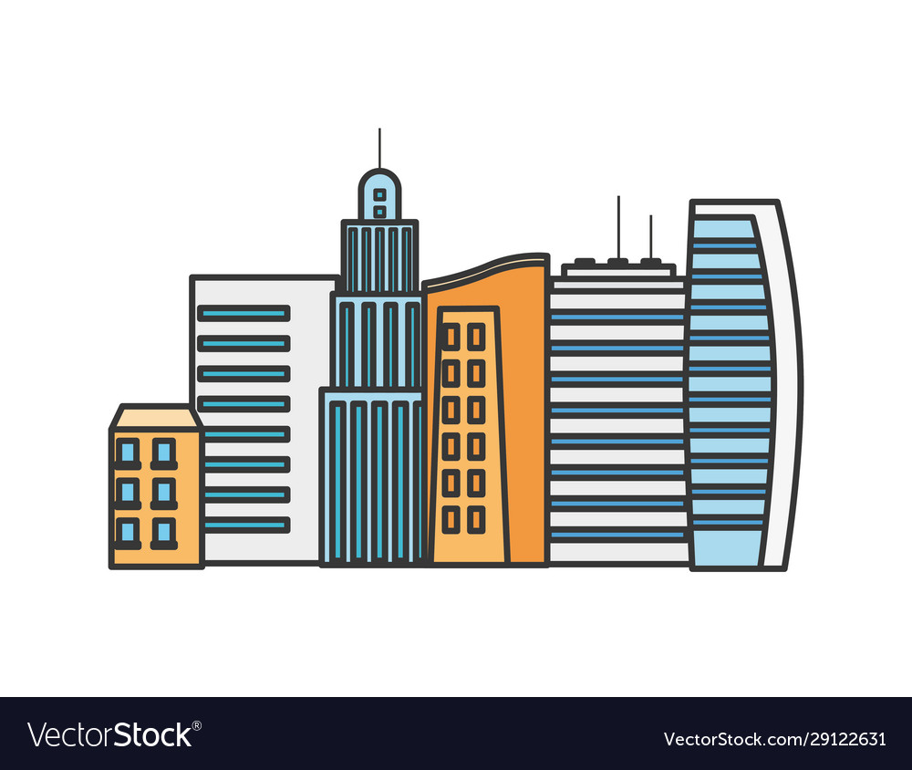 Cityscape building architecture urban concept Vector Image