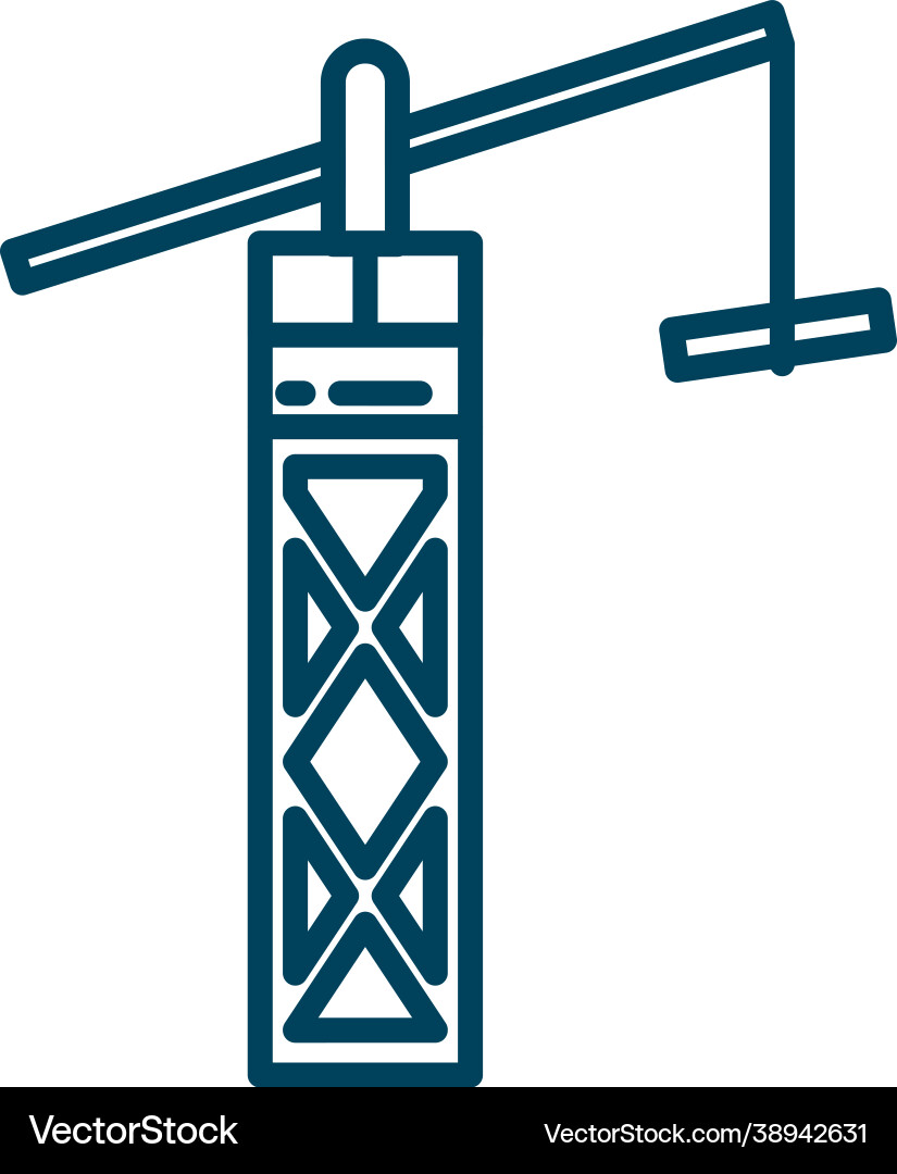 Construction crane icon Royalty Free Vector Image