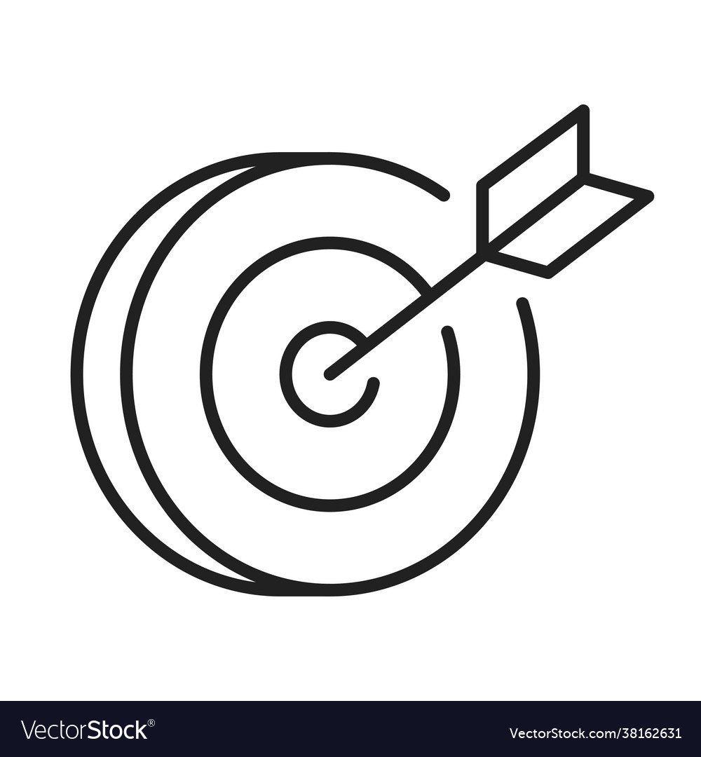 Linear Target With Arrow Icon Royalty Free Vector Image