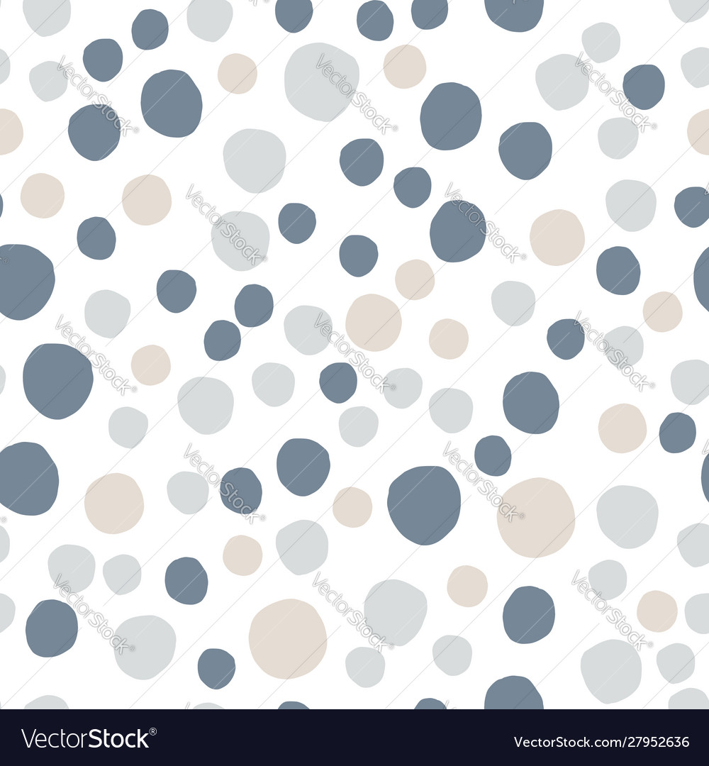 Abstract simple pebble shapes seamless pattern Vector Image