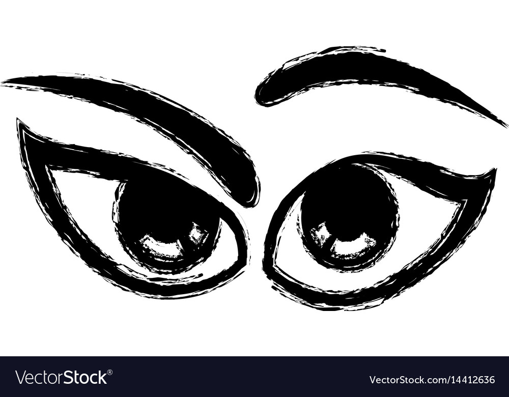 Cartoon eyes expression Royalty Free Vector Image