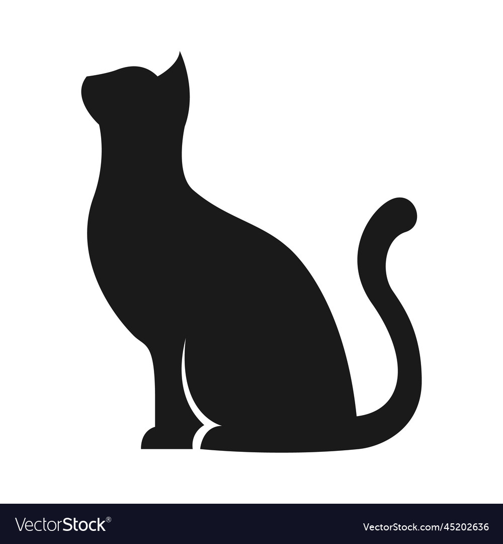 halloween sitting cat silhouette