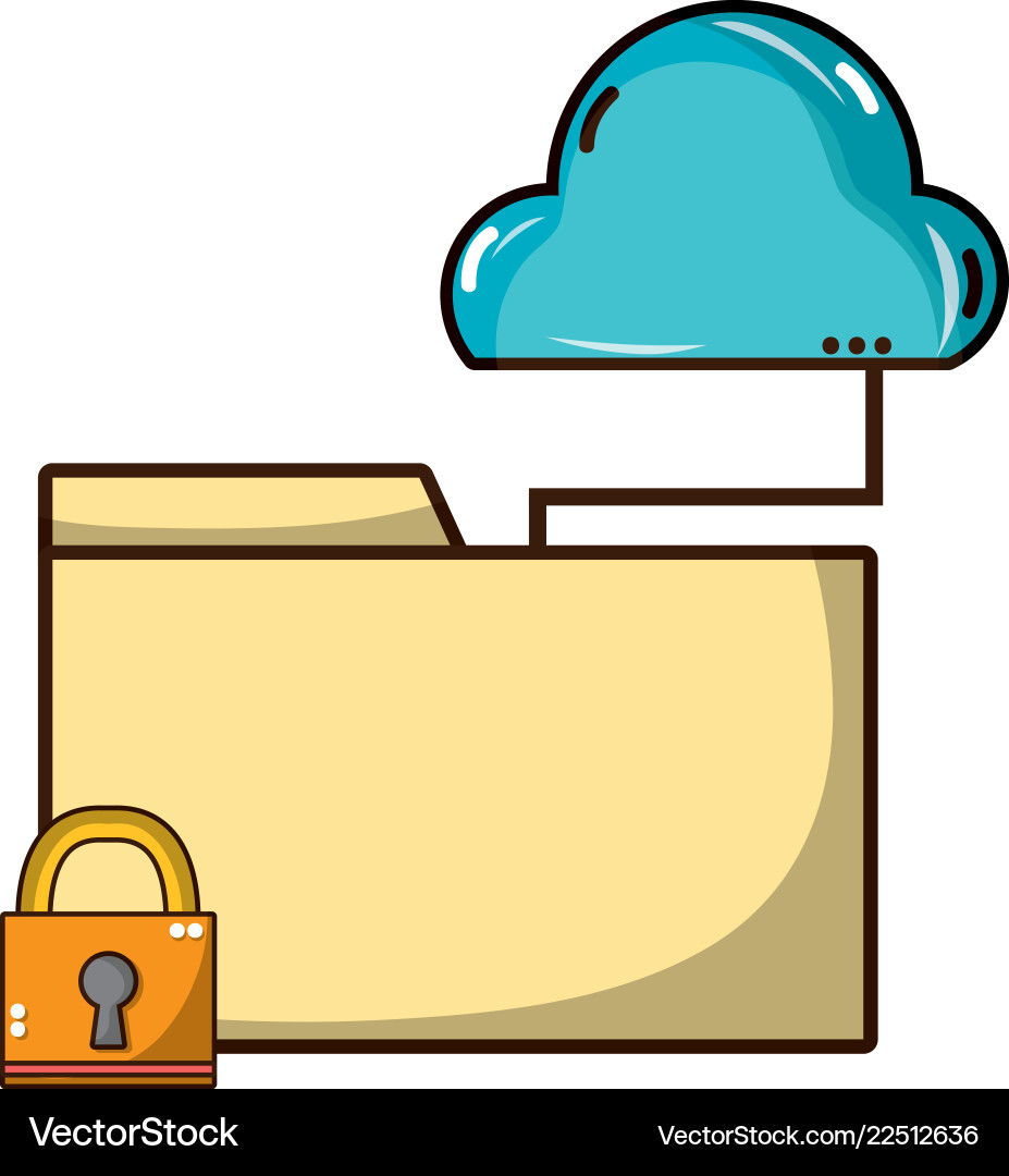 Cyber security technology Royalty Free Vector Image