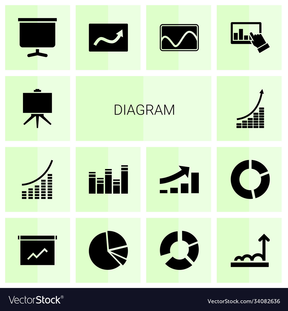 Diagram icons Royalty Free Vector Image - VectorStock