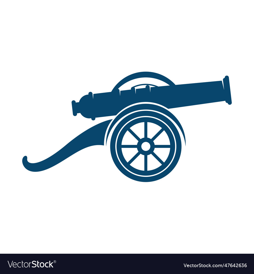 Fire cannon icon logo design Royalty Free Vector Image