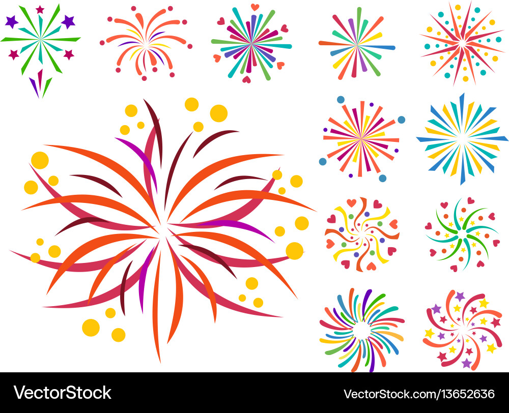 Firework icon isolated Royalty Free Vector Image