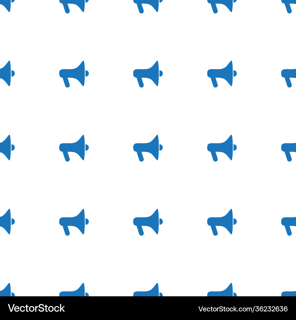 Megaphone icon pattern seamless white background Vector Image