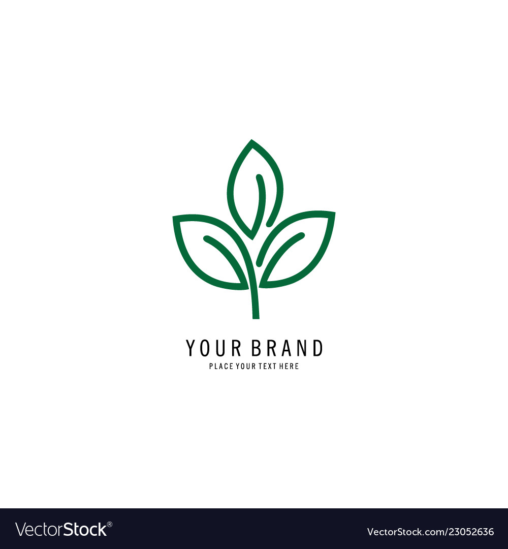 Outline flower logo Royalty Free Vector Image - VectorStock