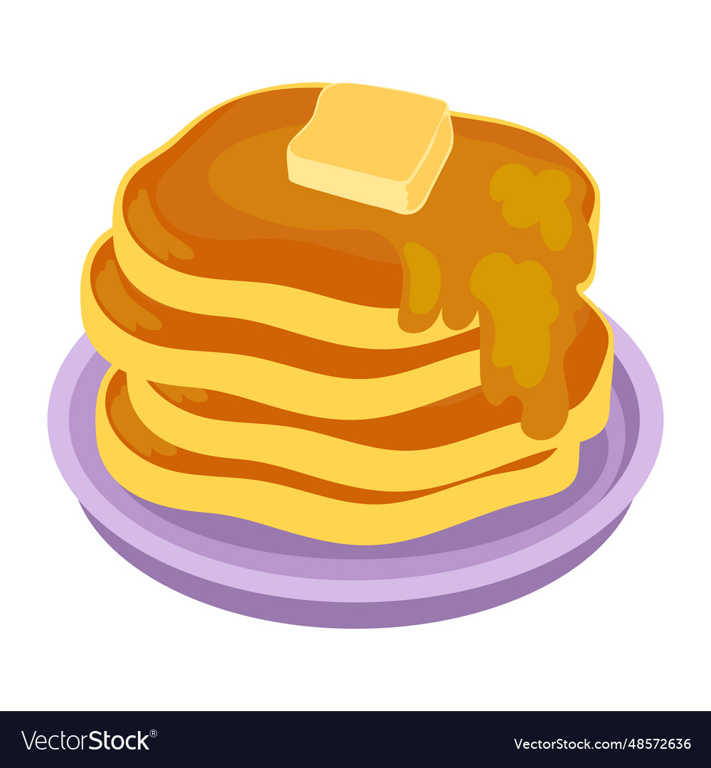 Pancakes with butter icon design Royalty Free Vector Image