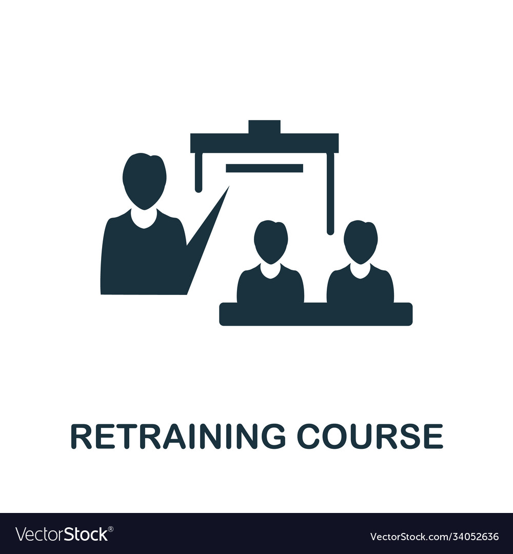 Retraining course icon simple element from Vector Image